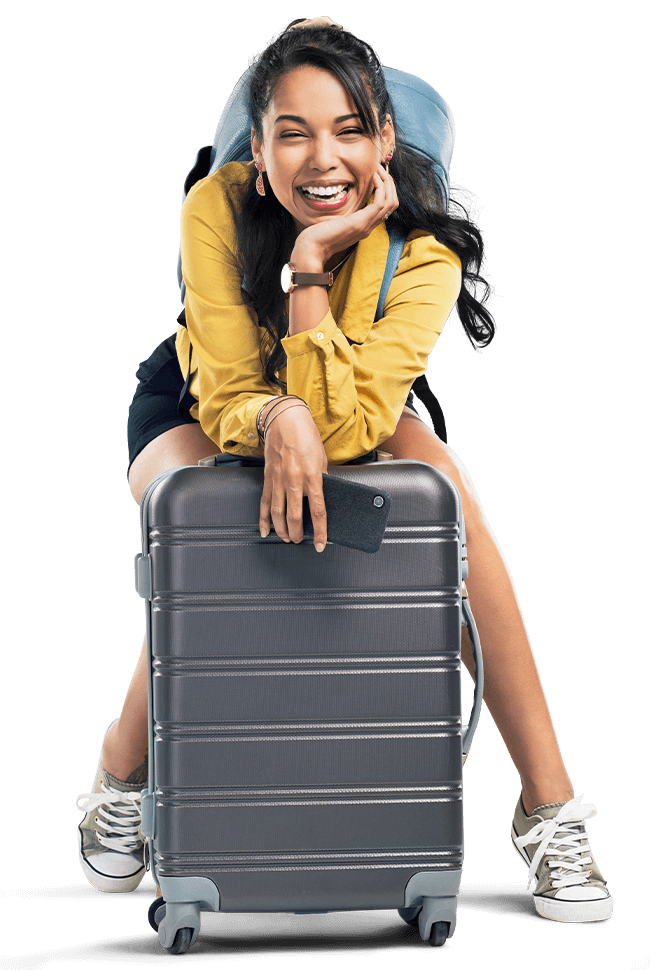 Traveller ready for memorable adventures