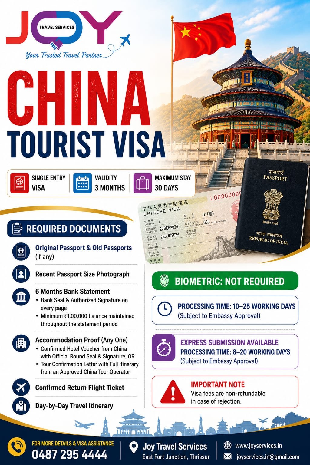 Joy Travel Services offer 15